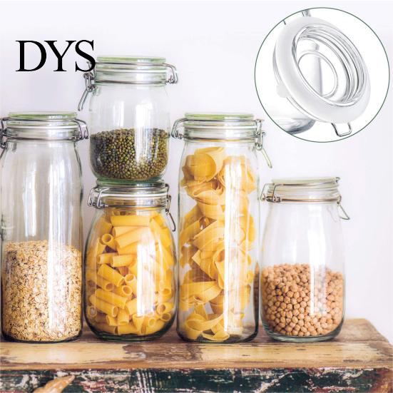 Mason Jar Silicone Ring 10 Pcs/Set Seals Gaskets Easy to Replace Food Grade Environmentally Friendly Portable Sealing Rings Leak Proof O Shape No Odor