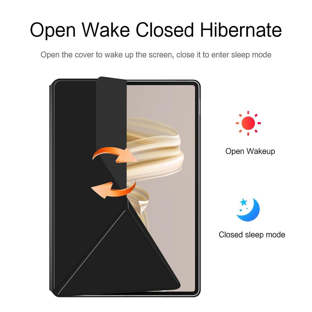 For Huawei MatePad Pro 12.2 (2024) Leather Case Origami Stand Magnetic Tablet Cover Auto Wake/Sleep