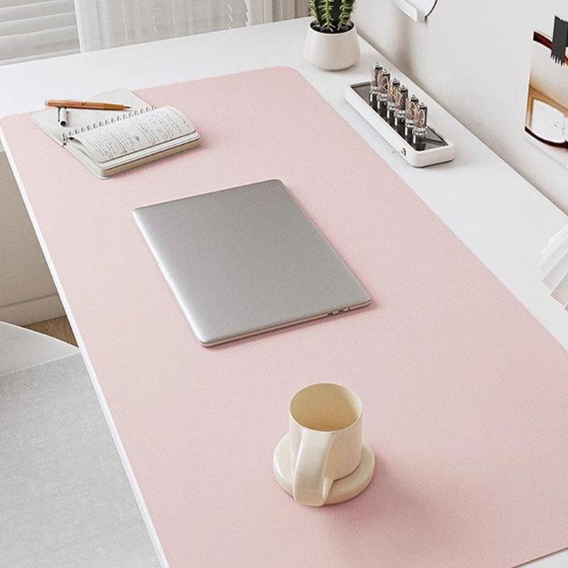 Pu Leather Mouse Pads Desk Mat Solid Color Waterproof Non Slip For Office Gaming Computer Keyboard Pad