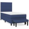 3136651 vidaXL Lit à sommier tapissier avec matelas Bleu 90x200 cm Tissu