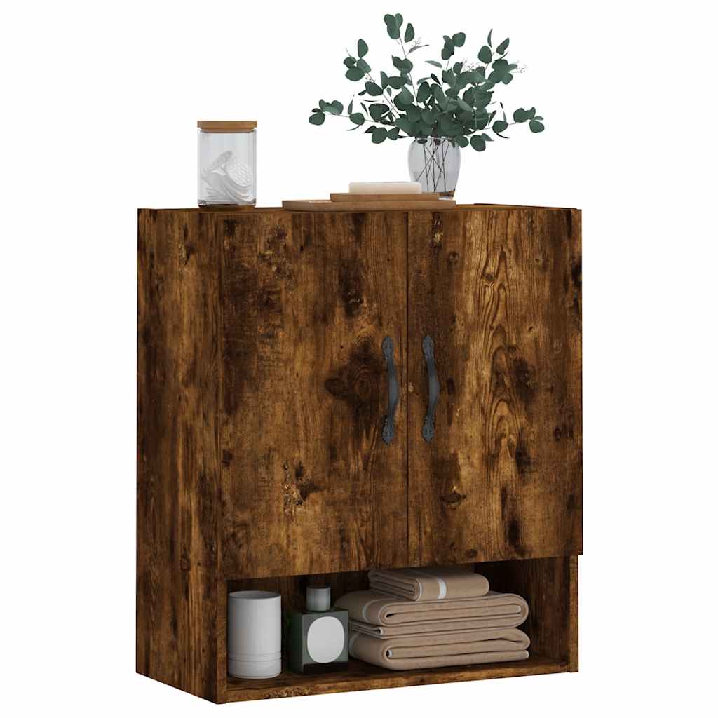 Wall Cabinet Smoked Oak 60x31x70 Cm Engineered Wood
