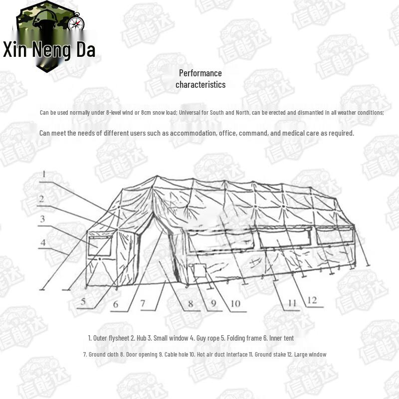 Xinnengda 37sqm Rectangular Arch Frame Tent