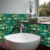 6pc/set 3D Retro Crystal Tile Stickers PVC Self-adhesive Waterproof Wall Stickers for Kitchen Bathroom Oilproof Art Wallpaper
