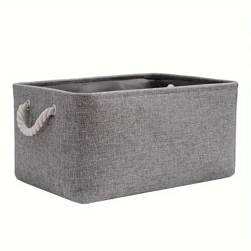 1pcs Cotton Linen Fabric Storage Basket Multi-Functional Home Organizer for Clothes Toys Clutter Foldable Storage Bin