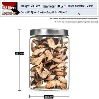 ZISIZ Large Capacity Glass Storage Jar