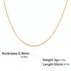 Ultra Fine Snake Chain 0.9 1.2 1.5 2mm DIY Jewelry Making Supplies Versatile Clavicle Necklace Pure Metal Link Chain