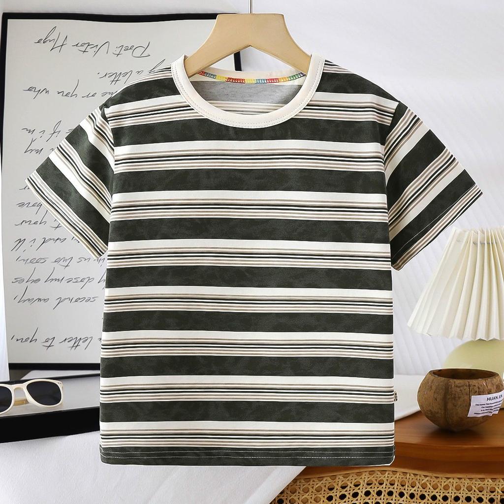 New Summer T-shirt for Girls Summer Clothes for Babies and Children Half Sleeved Cotton Thin Short Sleeved Shirt for Boys and Babies