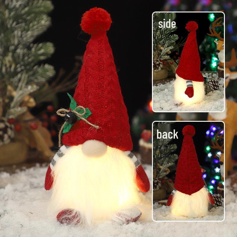 Christmas LED Knit Gnome Hat Ornament - High-End Holiday Party Decoration Gift