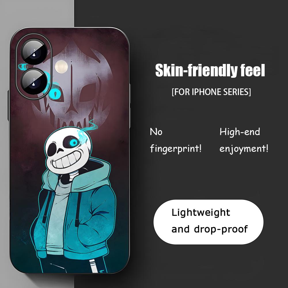 Popular Pixel Game Undertale Phone Case For iPhone 16 15 14 13 12 11 X XR XS 8 Plus Mini Pro Max Soft black Shockproof Cover
