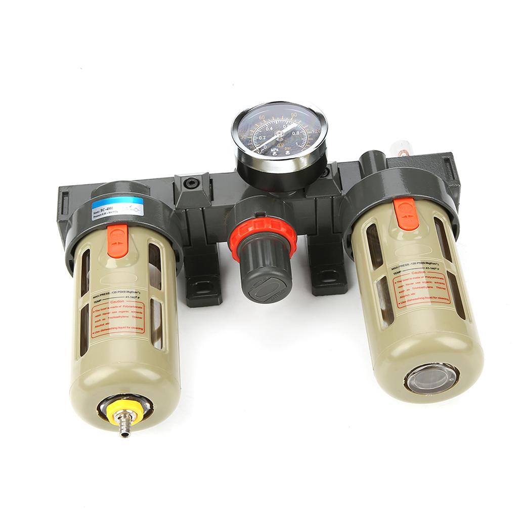 G1 2 Air Source Gas Treatment Unit Filter Pressure Regulator With Gauge