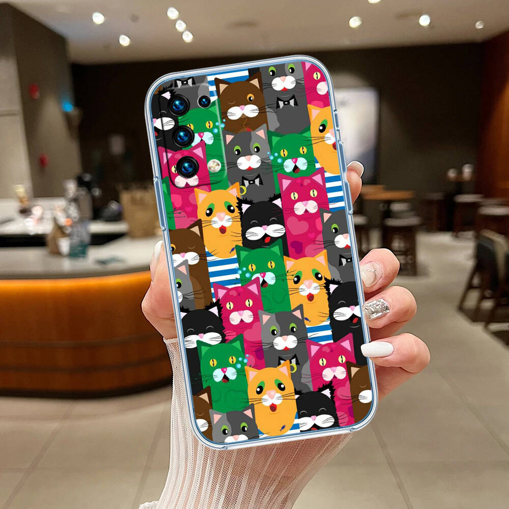 Cat Cartoon Case for Motorola G10 G20 G04 E30 E40 E22 E20 E13 E15 G22 G23 G05 G75 G35 G55 E22S E7 G6 G7 G8 G9 Plus Power Play