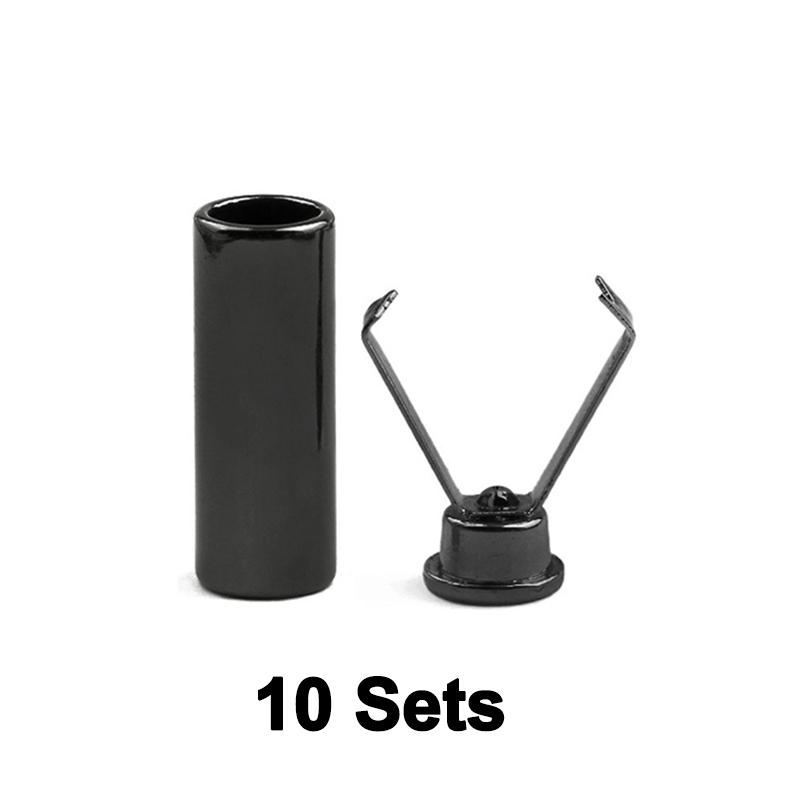 10 Sets Metal Rope Ends Stopper Button Cord End Lock Cap Hanging Bell Buckle DIY Bag Shoes Garment Lanyard Accessories