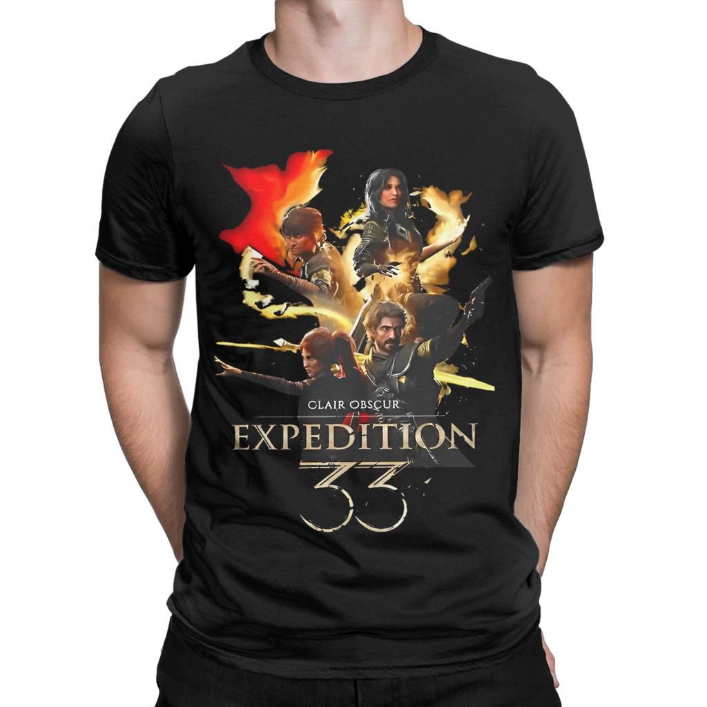 Herren Damen Clair Obscur Expedition 33 Videospiel T-Shirt 100% Baumwolle Grafikdruck T-Shirts Top Kleidung