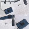 Double-sided Tote Bag, Blue and White Classic Presbyopia Commuter Women's Bag, Large-capacity Portable Underarm Bag.