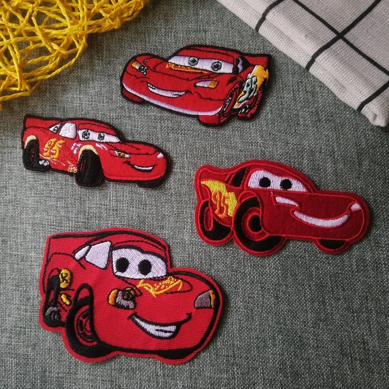 Lightning McQueen Pixar ironing, ironing and sewing patches, cute creative clothing decoration cartoon decals holiday gift
