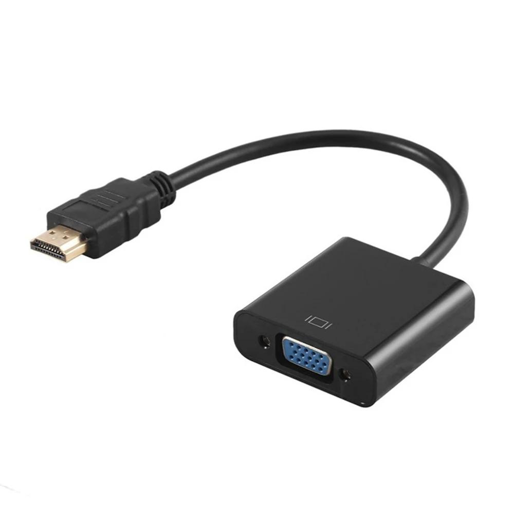 

Адаптер, совместимый с HDMI и VGA, подходит для планшетов, ноутбуков и телевизоров, адаптер-конвертер HDMI в VGA чёрный