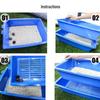Extra Large Stackable Odor-Control Cat Litter Box - Open Design, No-Scoop Needed
