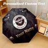 8 Rib Auto Folding Umbrella Brentford Football Print Custom Name Text Portable Rain Gear