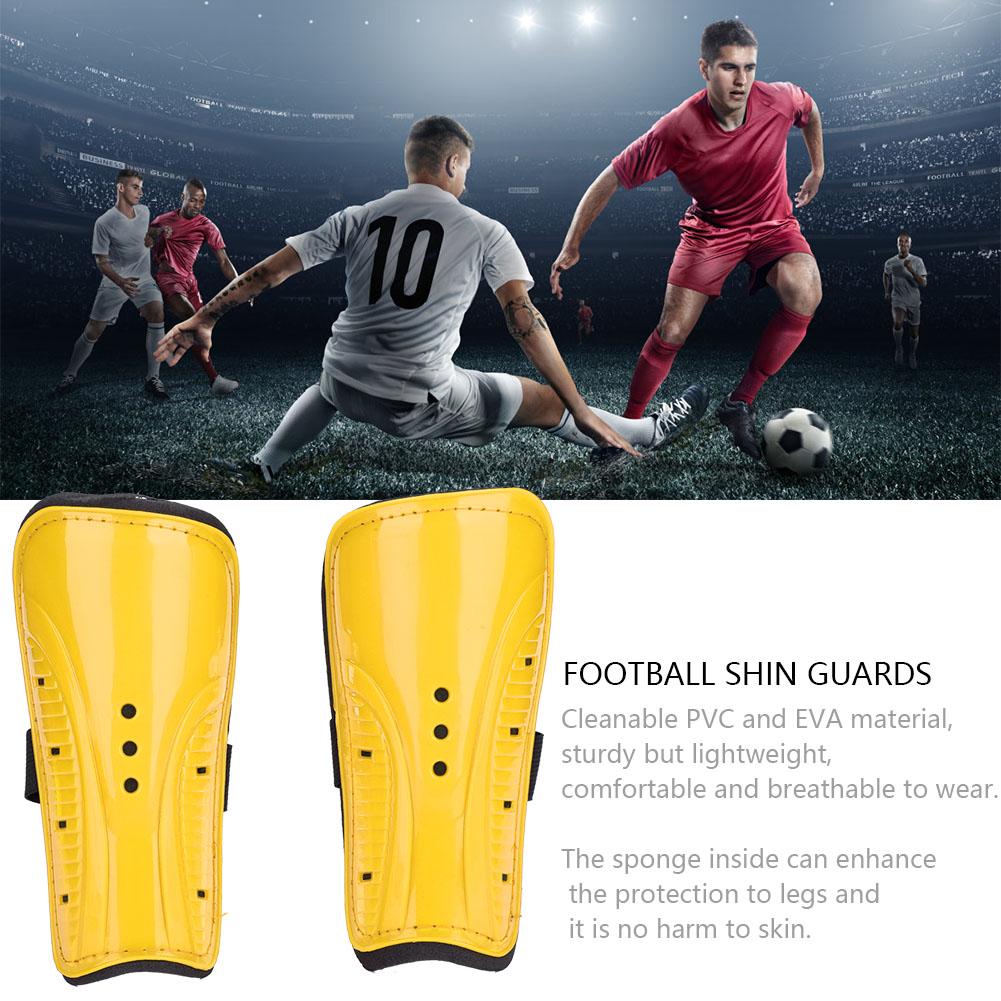 1 Pair Adult Child Football Sports Shinguards Soccer Ball Shin Guards Legs Protector Yellow