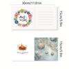 6Pcs Christmas DIY Diamond Painting Card Rhinestone Painting Card Kit Diamond Painting Greeting Card for Holiday Party Favors