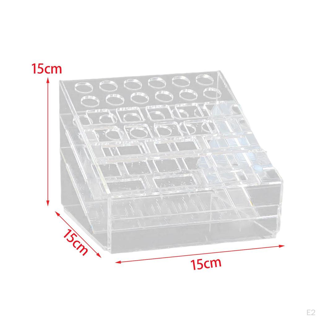 Acrylic Pen Holder Desk Organizer Multifunctional Stand Makeup Brush for Home