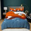 Japanese Style Comforter Cover Set Cherry Blossoms Crane 2/3Pcs Polyester Bedding Set Sea Waves Duvet Cover Set Twin Queen Size