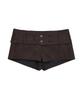 GILAARCHIVE Napoleon Belted Leather Short Pants_Brown