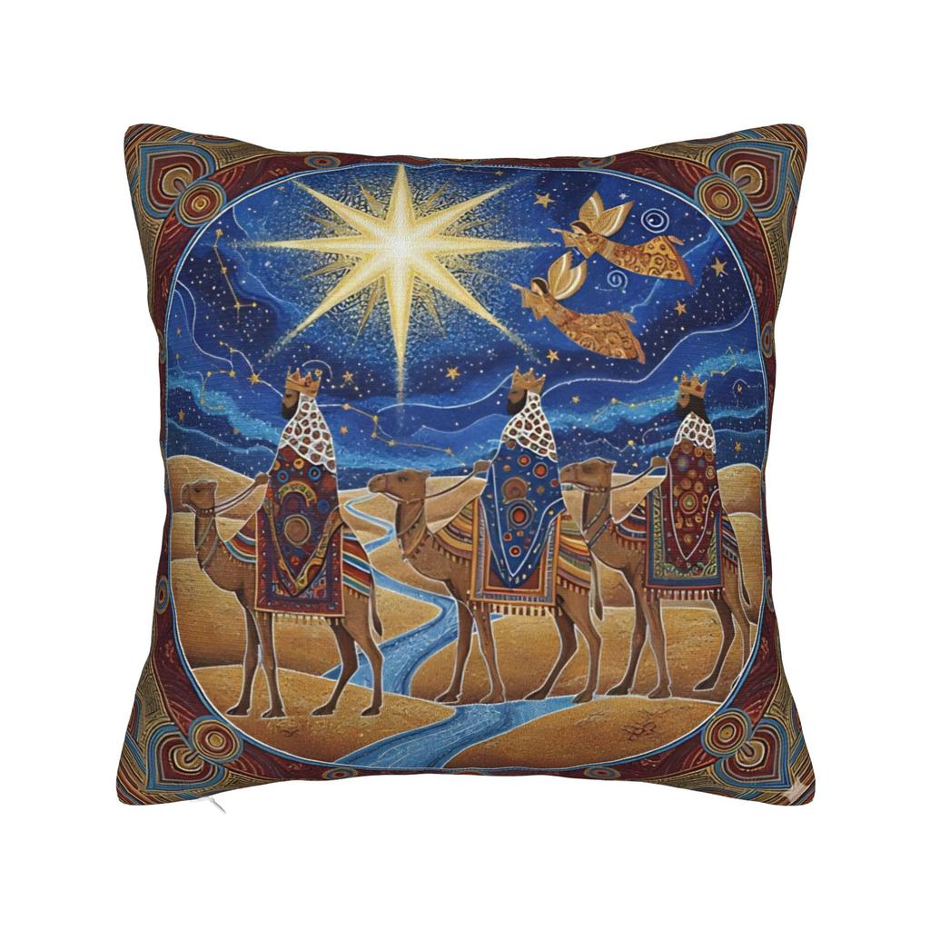 Día de los Reyes Magos Epifanía Three kings Pillow Cover Printed Cushion Cover Decor Throw Pillow Case Cover Home Multiple Sizes