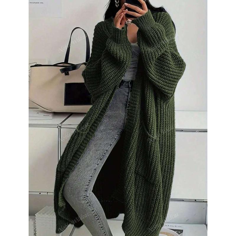 YYFS Maglioni a maniche lunghe con stampa tinta unita, casual, autunno inverno, da donna