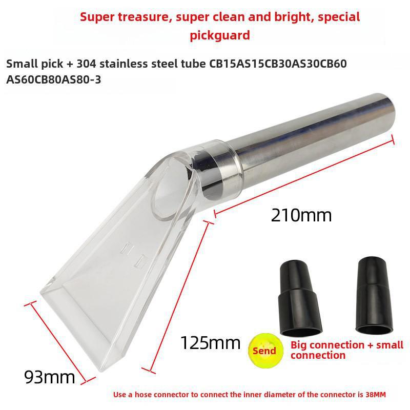 Jieba Vacuum Upholstery Scraper Nozzle - Transparent, Triangular, for Sofa and Fabric Cleaning