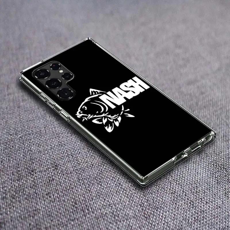 Nash Fishing Logo Clear Phone Case for Samsung Galaxy S21 Plus S24 S23 S20 FE S22 S26 Ultra S25 Edge TPU Capa Cases Cover Shockp