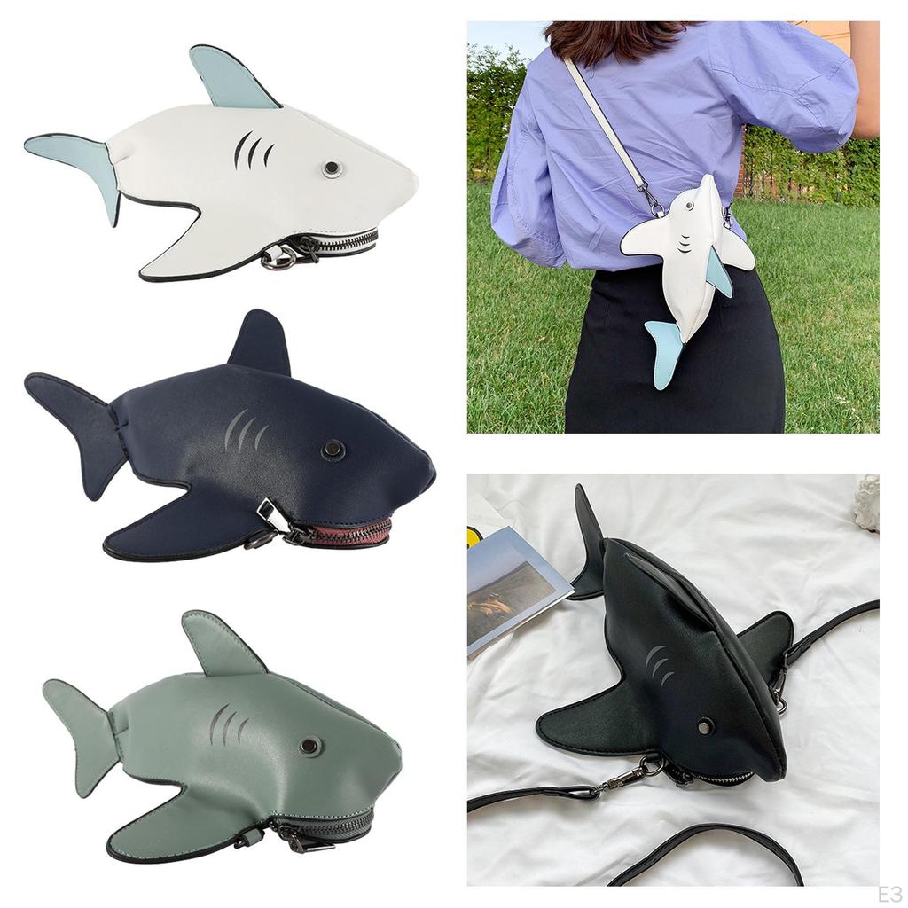 Scary Shark Bags Animal Bag Purse Multipurpose Shoulder Handbags Crossbody for Women Daily