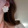 White Acrylic Flower Earrings For Women Romantic Party Wedding Earrings