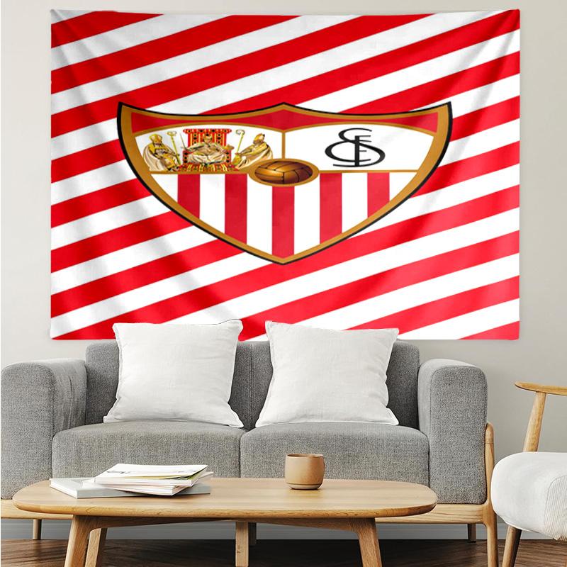 Sevilla Fc Crest Design Tapestry Hanging for Bedroom,Livingroom, Playroom,Decor Art Room Wall Tapestry Holiday and Birthday Gifts