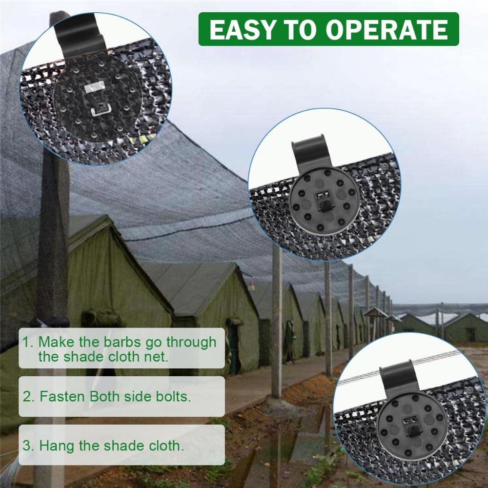 10 PCS Shade Cloth Clips-Round Plastic Sun Shade Clip,Shade Cloth Heavy Duty Lock Grip for Sun Shade Net,Gardening Shade Cloth,Anti Netting Windproof
