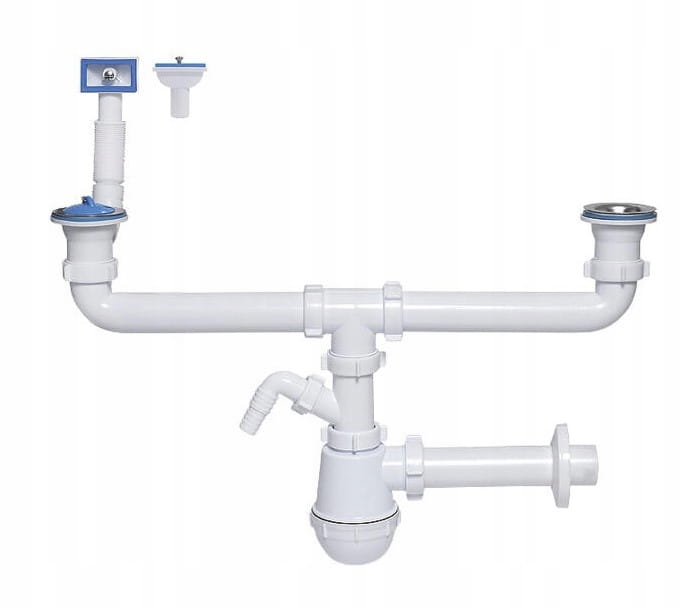Sink Trap with Rectangular Overflow