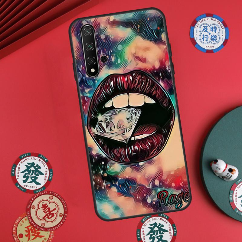 Sexy Lips KISS For Huawei Nova Y73 Y72 Y90 Y70 Y60 Y91 Y61 12s 12i 11i 8i 9 10 SE P40 Lite P60 P30 Pro Case