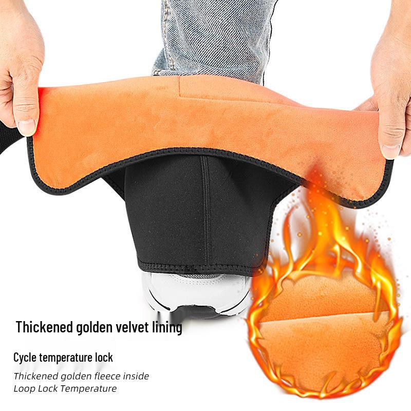Windproof Velvet Warm Ankle & Foot Protection Leggings with Wrist Strap Shoe Covers