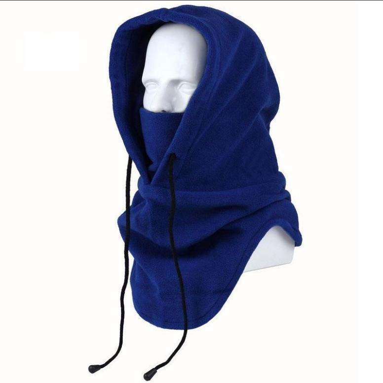 

Кемпінг, піші прогулянки та їзда на велосипеді. Вітрозахисна повна лицьова шапка. Зимові шапки унісекс синій