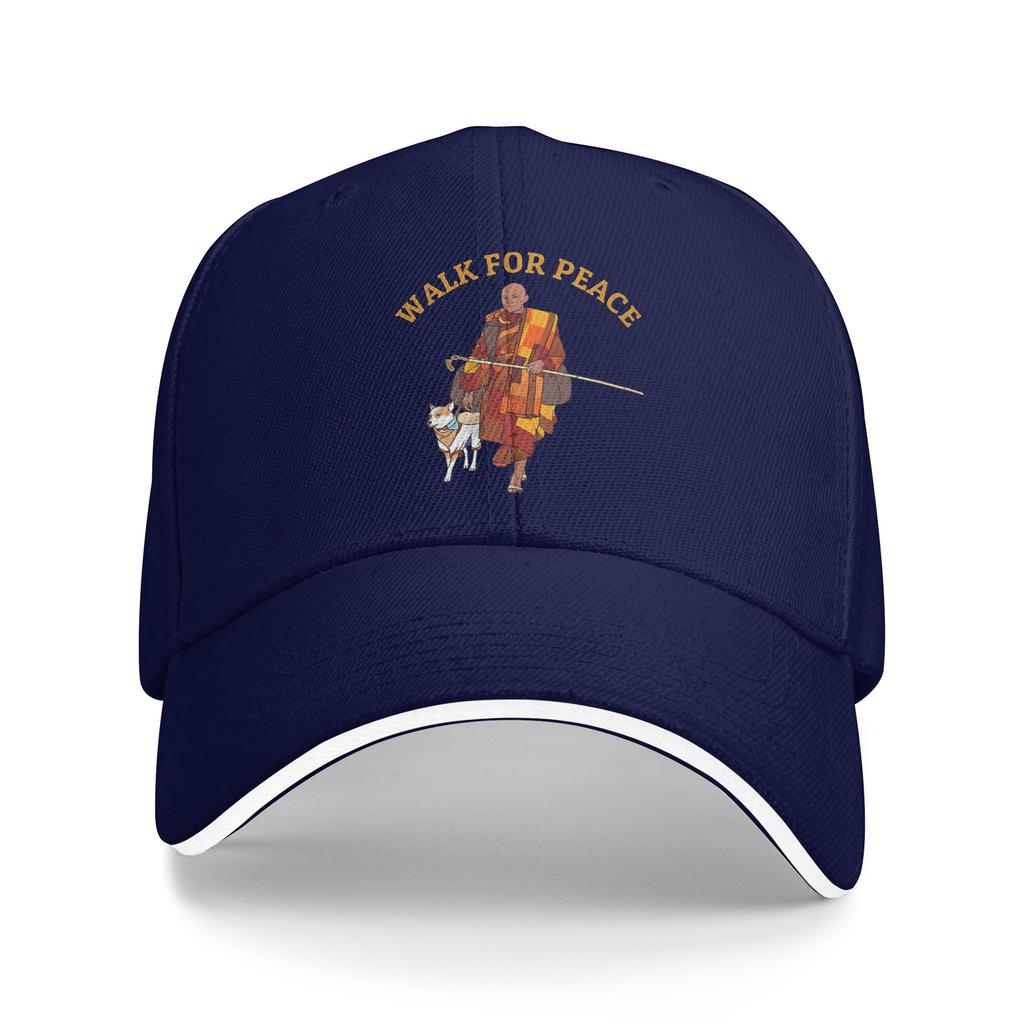 Walk for Peace Monks with Aloka Dog Golf Cap Accessories Vintage Sun Cap For Unisex Golf Headewear Adjustable