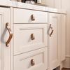 Anti-Collision Leather Pull Handle for Cabinet/Wardrobe/Drawer - Soft, Single Hole, Ideal for Children's Room