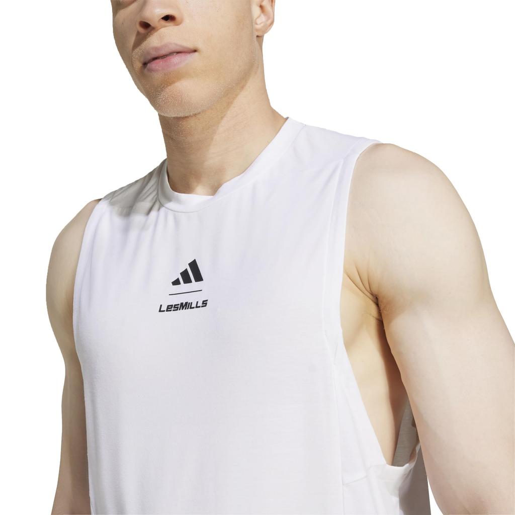 Adidas Les Mills Graphic Tank Top JRS33 KRL50 White Men's (JJ1434) J/M