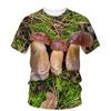 Men's T-Shirt 3D Print Natural Mushroom Graphic T Shirt For Men Women Streetwear Crew Neck Short Sleeve
