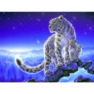 Diamantbroderi White Tiger Full Diamond Maling Korssting 5D Diamond Mosaic
