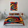Spiral with geometric patterns. Bedding sets Duvet cover sets Duvet covers Pillowcases(1 * Duvet Cover 2 * Pillowcases without duvet insert)