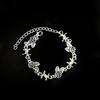 Victorian Style Rose Flower Link Bracelet Chic Florals Charm Hand Chain for Ladies Women's Alternative Occult Jewelry