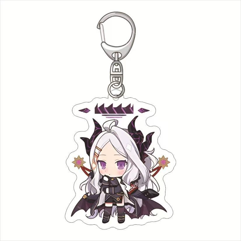 Blue Archive Hyakki Yako Keychain: Kasuga Tsubaki, Waraku Chisato, Kutada Itsuki Acrylic Pendant