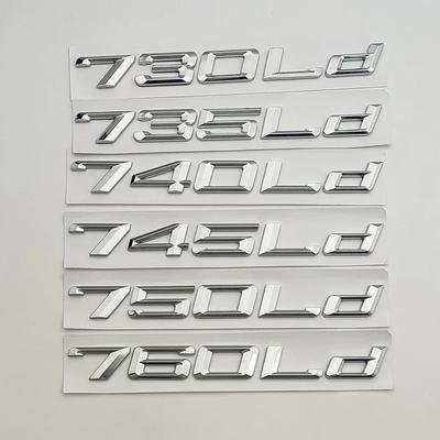 3d ABS Chrome Car Trunk Letters 730Ld 735Ld 740Ld 750Ld 760Ld Emblem Logo Nameplate Sticker For F01 F02 G11 G12 Accessories