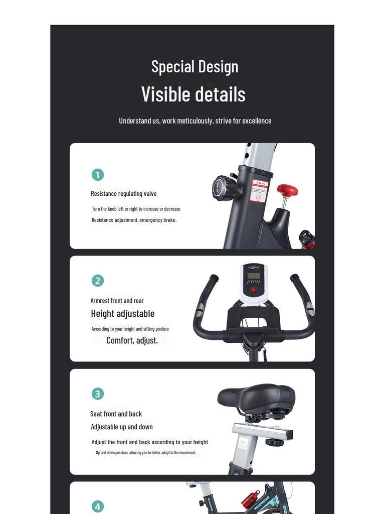 Lightweight Indoor Fitness Bike with Screen for Home Use