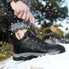 FashionMen Winter Snow Boots Lace Up Fashion Waterproof Leather Sneakers Plush Warm High Top Men's Ankle Boots Outdoor Men Hiking Boots